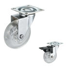 3 Inch 50kg Loading PU Furniture Casters With Chrome Plated Bracket