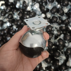 11x22mm Plug - In Stem Side Locking Black Plastic Swivel Ball Casters For Carpet