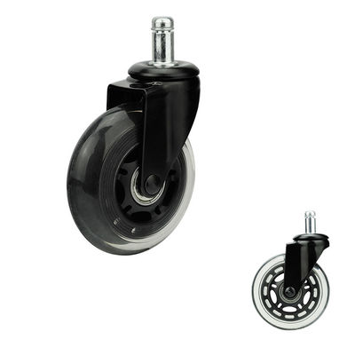 2.5 Inch Office Chair Casters Transparent PU Casters Sets Silent Wheels For Furniture