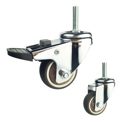 75mm TPR Furniture Swivel Casters For Chairs Cabinets