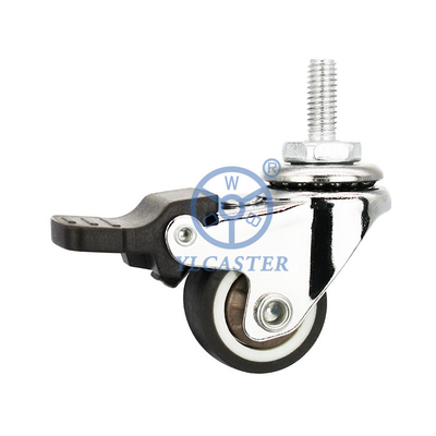 Soft Furniture Casters Total Lock Brown Wheel Swivel TPR Mobile Market Stall Casters