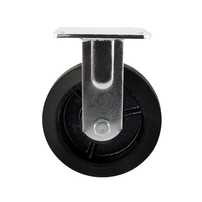 150x50mm Black Rubber Wheel Swivel Lock Heavy Duty Cast Iron Core Rubber Trolley Caster Wheels