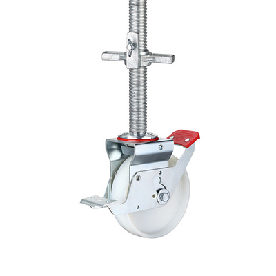 OEM Solid Steel Stem Nylon scaffolding Casters Adjustable Industrial Caster Wheel