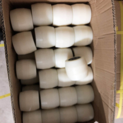 80x60mm White Plastic Pallet Truck Back Wheels Solid Bearing Wheels For Hand Forklifts OEM