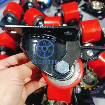 2 Inch Heavy Duty Iron PU Low Profile Casters High Quality Machine Caster Wheels