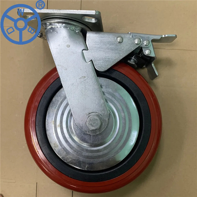 Heavy Duty Swivel Rubber Top Plate Castor Wheel Ball Bearing