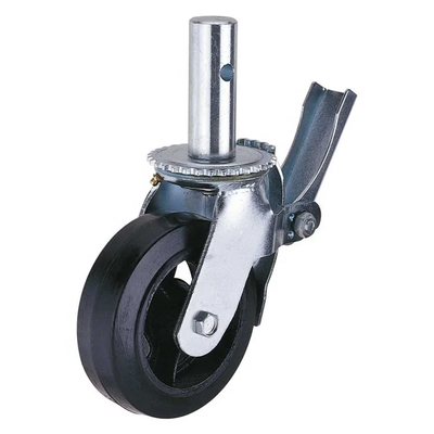 50mm Load Capacity 200/250kg Industrial Scaffolding Wheels with Double Ball Bearing Zinc Plated Surface
