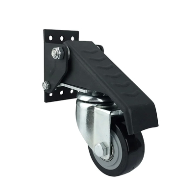 2.5-Inch Steel Workbench Casters with Swivel Brake Wheels in Zinc Plated Finish