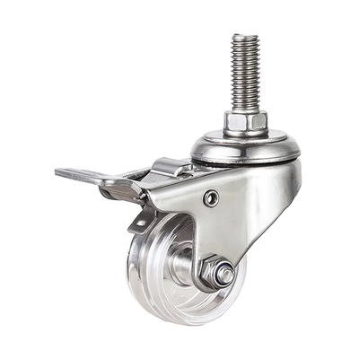 Stainless Steel Medical Equipment Casters With 4.5 Round Tread