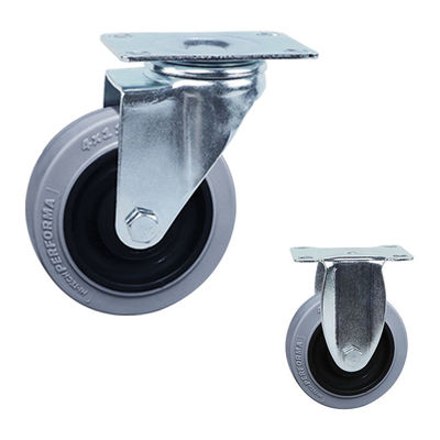 125mm TPR Ball Bearing Furniture Casters , 220lbs Capacity Medium Duty Caster Wheels