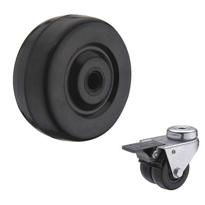 Top Plate 154LBS Capacity Twin Wheel 2 Inch Rubber Swivel Wheels