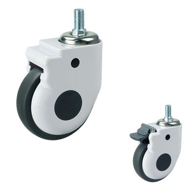 100mm Soft Medical Casters Top Plate Swivel Type TPR Silent Hospital Wheels