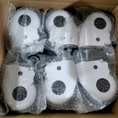 100mm Soft Medical Casters Top Plate Swivel Type TPR Silent Hospital Wheels