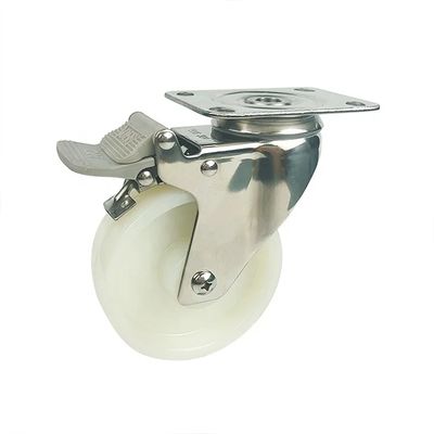 Ruote per impieghi gravosi da 45 kg con cuscinetti a sfera in nylon, installazione a vite, capacità di carico 100 libbre