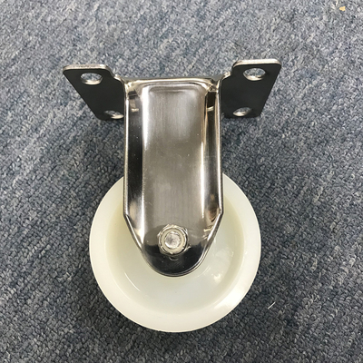 5 Inch SS Casters With Side Lock Solid Nylon Plate Casters Customize