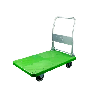Plastic / Stainless Steel Platform Color Folding Trolley With Swivel Casters