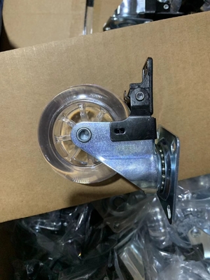 Swivel Transparent PU Casters Wheels For Furniture With 10-60KG Load Capacity