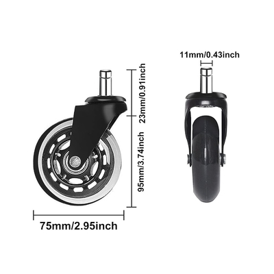 3-5 Inch Office Chair Caster Quiet Rolling Ball Bearing Wheels