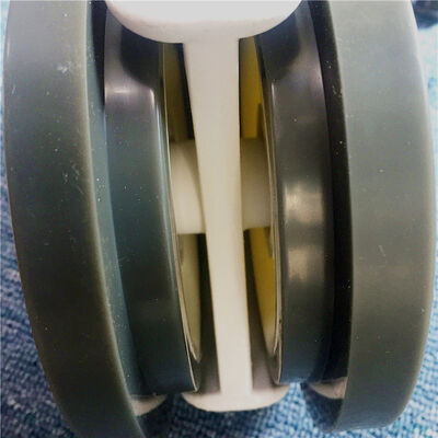 Ruota a rotaia in pu nera di altezza 194 mm ruota a rotaia a nucleo cavo di grado industriale per carrelli pesanti