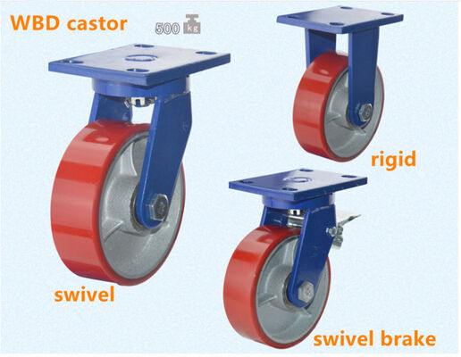 Caster da 350 kg di capacità Caster da quattro pacchetti per il trasporto di attrezzature e applicazioni industriali