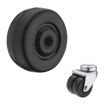 Top Plate 154LBS Capacity Twin Wheel 2 Inch Rubber Swivel Wheels
