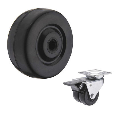 Top Plate 154LBS Capacity Twin Wheel 2 Inch Rubber Swivel Wheels