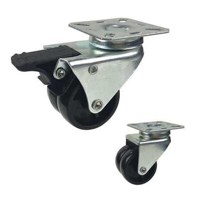 2 Inch Black Plastic Lockable Swivel Casters Solid type
