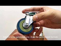 2 inch gray PVC swivel casters for all kinds of furniture.