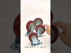 Introduzione di rotelle in pvc rosso per servizio medio-YLcaster